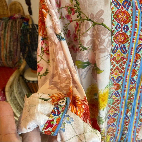 JOHNNY WAS Woven Print Button Front Tunic! New without Tag. XL - Picture 6 of 14